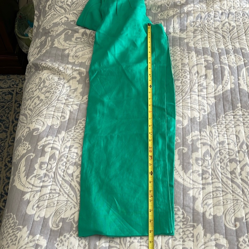 Banana Republic Linen Tailored Wide Leg High Rise Pants in Green Size 2 - Picture 9 of 9